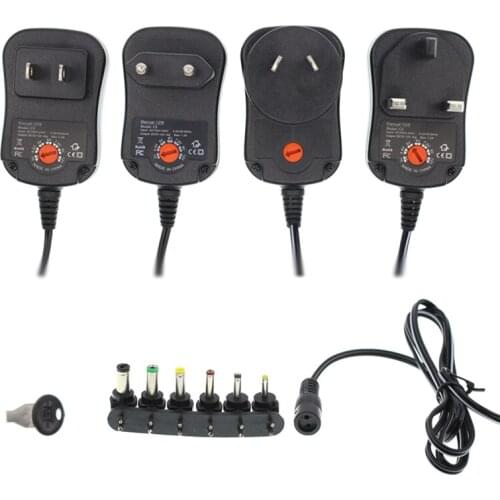 12W Universal Power Adapter Tablet PC Charger 3V 4.5V 5V 6V 7.5V 9V 12V Power Supply With 6 Connector Tips