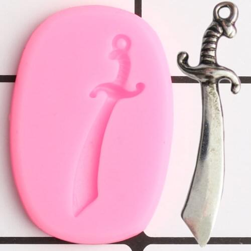 3D Knife Fondant Cake Decorating Tools Cupcake Topper Silicone Molds Party Cake Border Candy Clay Chocolate Gumpaste Moulds