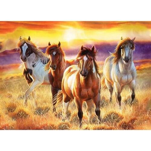 5D Full Square/Round Drill DIY Diamond Painting Horse Cross Stitch Embroidery Diamond Mosaic Home Wedding Decoration Gift