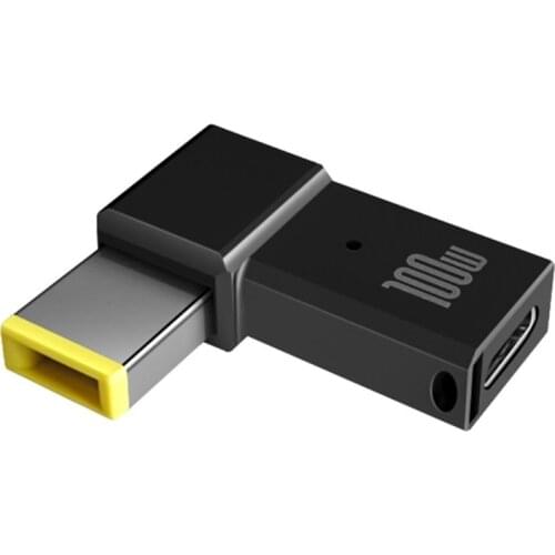 Compatible with Thinkpad Laptop Conversion Type C Female to 100W PD Male Converter Adapter Fast Charging Square Adapter