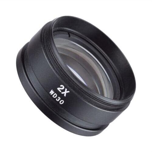 AmScope SM20 2X Barlow Lens For SM and SW Stereo Microscopes (48mm)