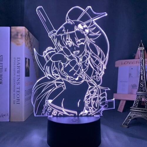 Anime Gurren Lagann Yoko Led Night Light for Bedroom Decor Birthday Gift Night Lamp Yoko Littner Light Gurren Lagann Gadget