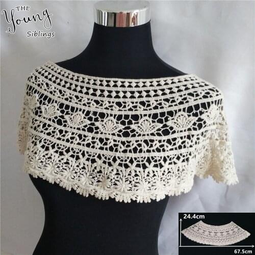 White shawl sunscreen collar embroidery milk silk material DIY sewing clothing craft supplies accessories 1 piece for sale