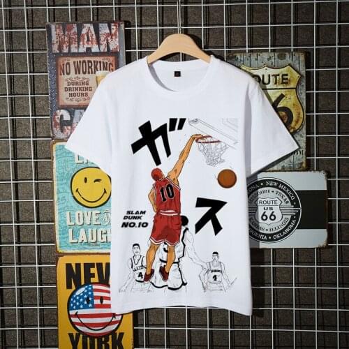 SHOHOKU Sakuragi Hanamichi Cosplay T Shirt Kaede Rukawa Cartoon T-Shirt Graphic Tees Harajuku Top Costume Summer tshirt Top tee