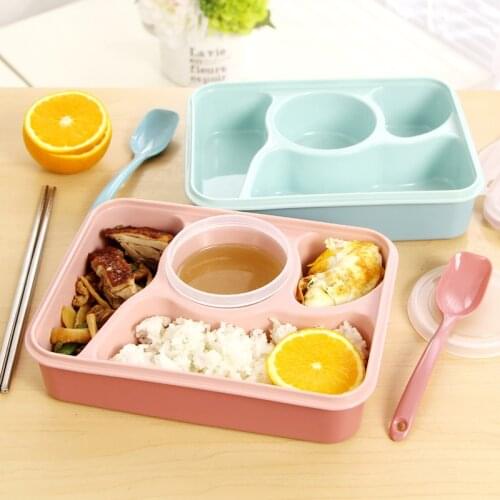 Leak-Proof Healthy Plastic Lunch Box Creative Lunch Box for Kids Portable Eco-Friendly Microwave Bento Box Sealed Food Container