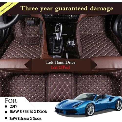 Custom Car Floor Mats For BMW 8 Series 2 Door 2019 Auto Interiors Accessories Styling Leather Front & Rear Side Foot Pads Cover