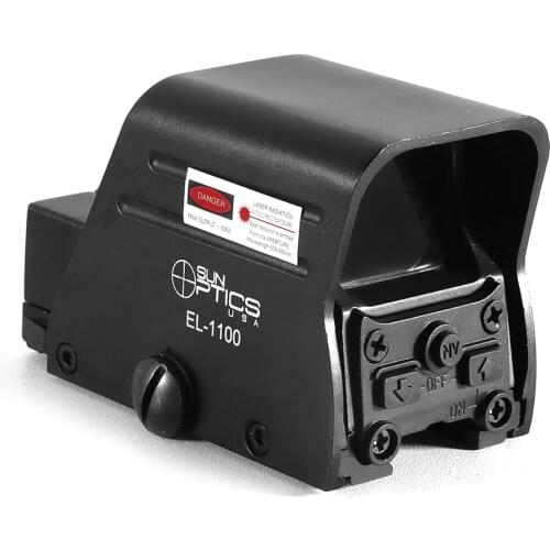 Matt Black Red dot Tactical EL-1100 Holographic Reflex Red Green Dot Sight Outdoor Hunting Sight Scope Brightness Adjustable