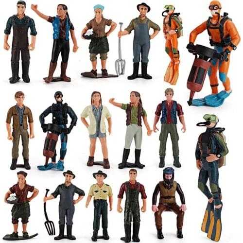 Simulation Farmer Model Miniature Role Play Figure Educational Toys