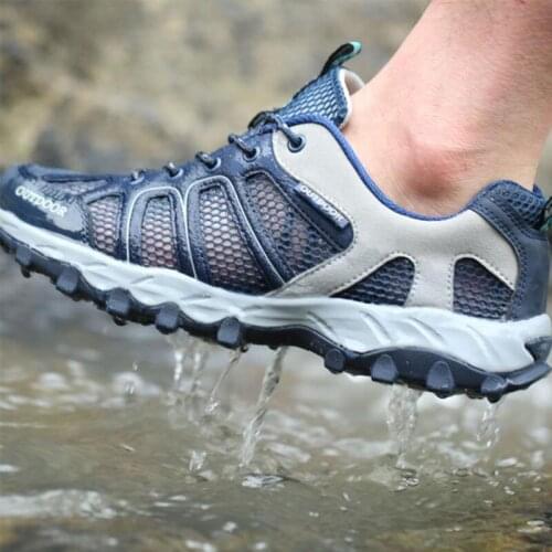 Men Women Outdoor Climbing Wading Sports Shoes Mesh Quick Dry Ultralight Breathable Non-Slip Shoes Hiking Trekking Aqua Sneaker