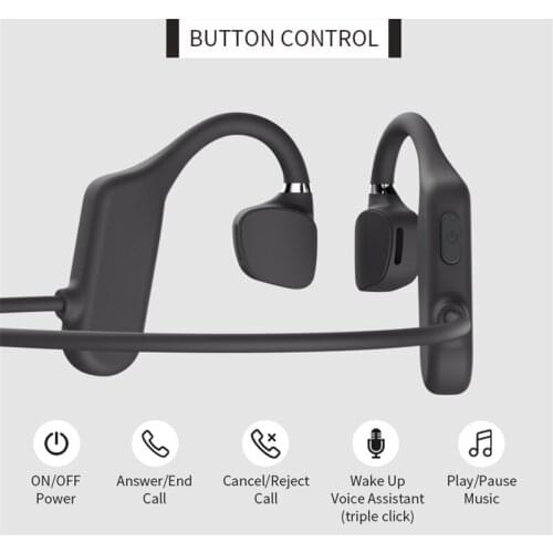 2021 Bone Conduction Headphones Wireless Bluetooth-compatitle 5.0 Headset Noise Reduction Riding Driving Intelligent Headset