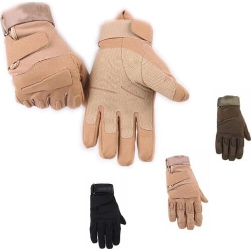 New Men Tactical Gloves Sports Outdoor Fitness Shockproof Full Finger Cycling Gloves