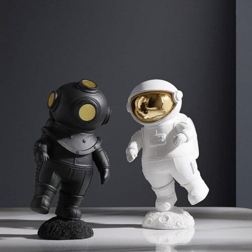 NORDIC NEW ASTRONAUT ORNAMENTS RESIN CREATIVITY LIVING ROOM TV CABINET ENTRANCE CHILD ROOM DECORATIONS SCULPTURE GIFT