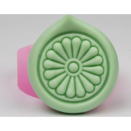 Simple Flower craft Soap Making Molds DIY Round Silicone soap mould