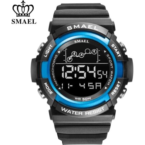 SMAEL Sports Digital Watch for Men Waterproof Clock Top Luxury Brand Military Watches Mens Dual Time Stopwatch Date Wristwatch