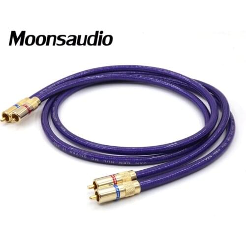 Pair Van Den Hul MC-SILVER IT 65 RCA Audio Interconnect Cable with Gold Plated RCA Plug