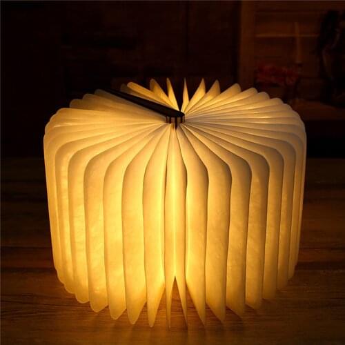 LED Multicolor Book Lamp 2000mAh Foldable RGB Night Lights USB Rechargeable For Kids Birthday Creative Gift Indoor Desk Lamp
