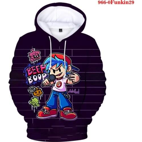 Friday Night Funkin Printed Thin Pullover Hoodies Men/Women Casual Hooded Streetwear Sweatshirts Hip Hop Harajuku Male Tops