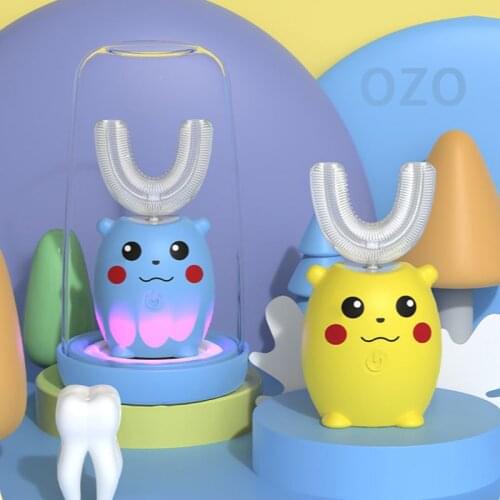 Smart Children Sonic Electric Toothbrush Cartoon Pattern Charger Silicone UV Sterilization Drying Kids Tooth Brush U 360 Degrees