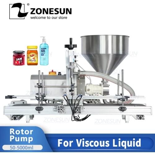 ZONESUN ZS-DTGT900 Automatic Paste Filling Machine for Cream Jam Sauce Cream Paste Food Rotor Pump