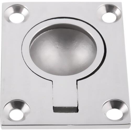 1.89 x 1.5 inch 316 Stainless Steel Round Pull Ring Handles, Boat Deck Furniture Hatch Latch Flush Mount Lifting Ring