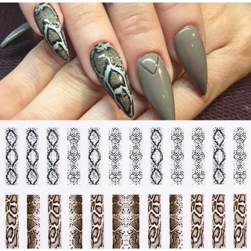 1 Sheet 3D Nail Stickers Leopard Grain Series Mixed Patterns Nail Decals Beautiful Transfer Sticker Nail Art DIY Decoration