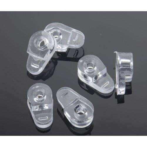 20pcs Plastic Glass Retainer Transparent Mirror Cabinet Fix Clips display dresser bathroom mirror wine cabinet Glass Hardware