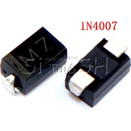 100pcs M7 1N4007 SMA 1A 1000V SMD Rectifier Diode IN4007