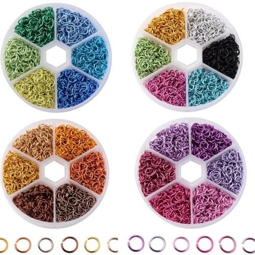 1080Pcs/Box Aluminum Nail Piercing Dangle Hoop Mix Metal Nail Art Charms 3D Nails Rhinestones Acrylic Decoration Jewelry B017