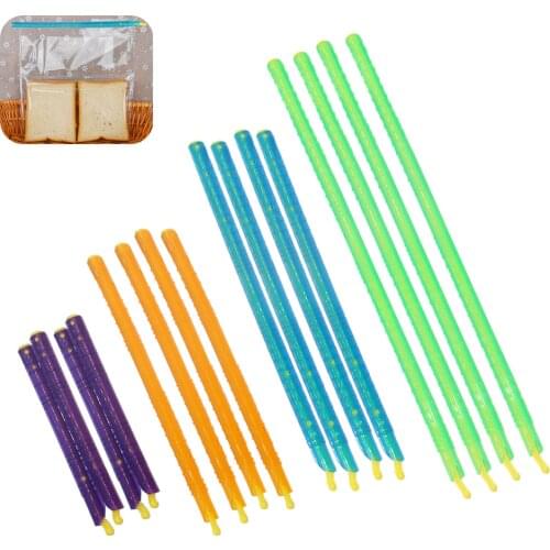 16 Pcs Reusable Gift Bag Clip Practical Sealing Sticks Kitchen Tools Household Fresh Keeping Snack Bar Multicolor Rod Storage