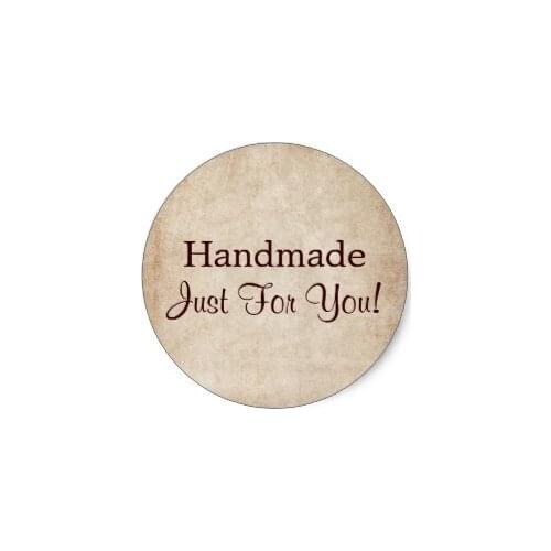 3.8cm Handmade Just For You Classic Round Sticker