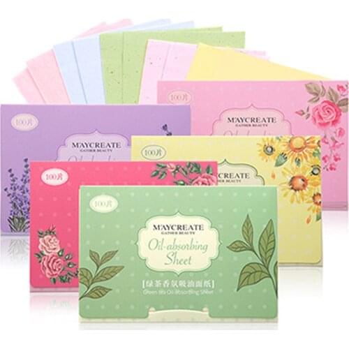 300pcs/3pack Green Tea Face Absorbent Oil Control Paper Wipes Oil Removal Absorbing Sheet Matcha Oily Face Blotting Paper