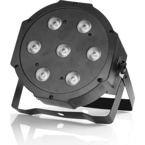 5pcs/lot Magic RGBW LED Effect Stage Light Projector DMX512 Flat PAR Can Lights for DJ Club Ball Christmas Party Wedding Dance