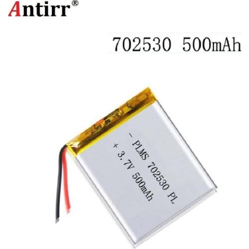 7.0x25x30mm 3.7V 500mAh Rechargeable li Polymer Li-ion Battery For bluetooth headset mouse Bracelet Wrist Watch 702530