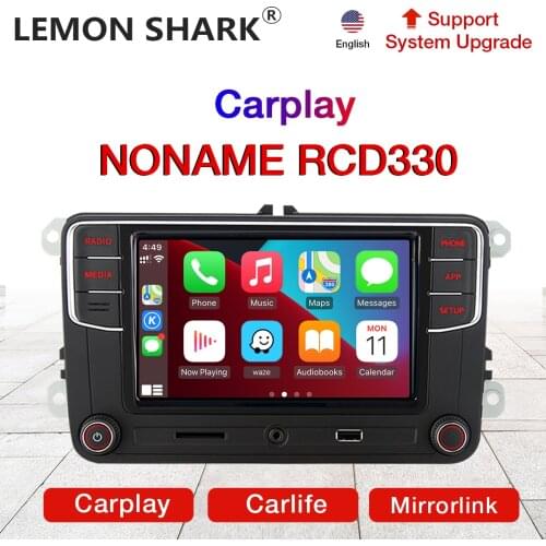 LEMON SHARK RCD330 NONAME Car Radio with Screen Original Carplay MirrorLink Autoradio For VW Passat B6 Golf 56 Jetta Tiguan Polo