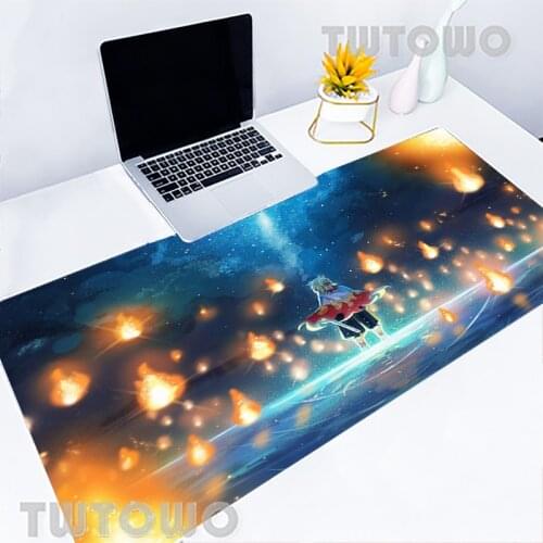 Anime Demon Slayer Kimetsu No Yaiba Large Gaming Mouse Pad Gamer XL Locking Edge Otaku MousePad PC Laptop Keyboard Mat