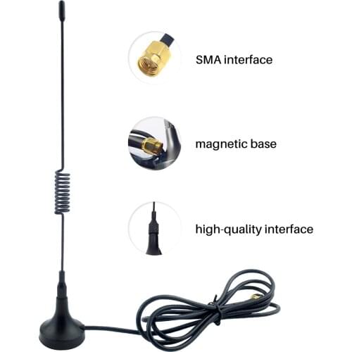 915MHz Sucker Antenna 3.5dBi High Gain SMA-J Interface 50Ohm Impedance Magnetic Antenna For Wireless Communication TX915-XPL-100