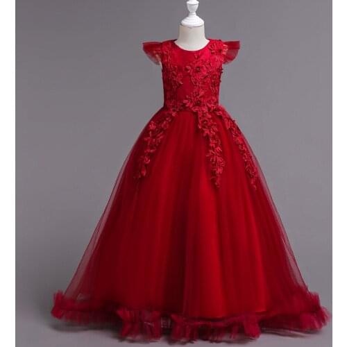 Kids Satin Dresses for Girls Princess Dress Toddler Girl Clothes Birthday Party Long Costume for 3-12 Yrs Girls Fantasy Dresses