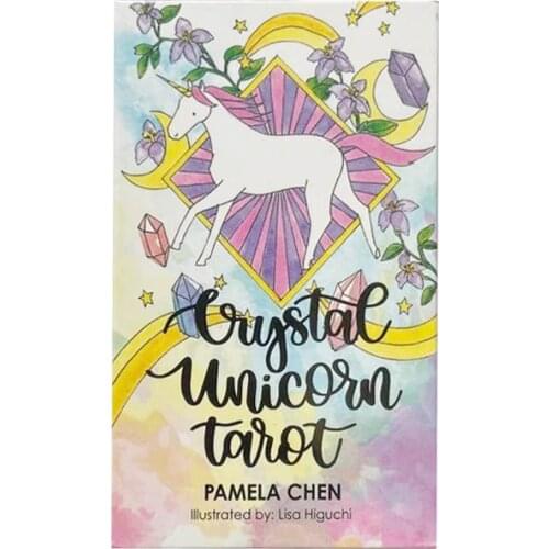 New Tarot Crystal unicorn Tarot Cards Deck Version Oracle Divination Fate Game Deck Table Board Games Playing Card