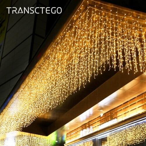 90-600 Led Christmas Curtain Fairy Lights String Lights Garland Decoration Indoor Outdoor Home Wedding Party Holiday Tree Strip