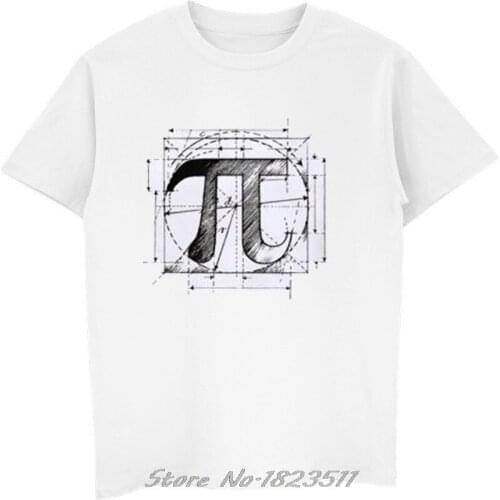 Hot Sale Vintage Symbol Sketch Math Pi T-Shirt Creative Design Printed Short Sleeve T Shirt Men Tees