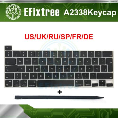10 Sets A2338 Keycap Keys key Cap Keyboard Russian RU US UK French Spanish German Italian For Apple Macbook Pro Retina 13'' M1