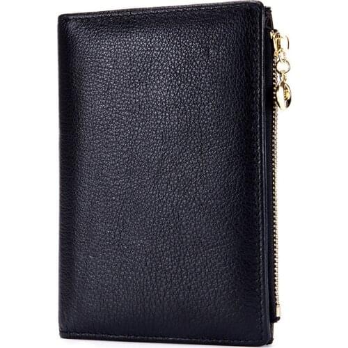 Genuine Leather Zipper Wallet For Men Women Multi Function Unisex Card Holder Passport Cover Fashion Female Coin Purse New 2021