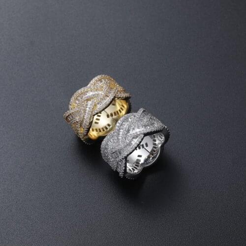 Brass Micro pave Cubic zircon Rings Men And Women Jewelry Gift R043