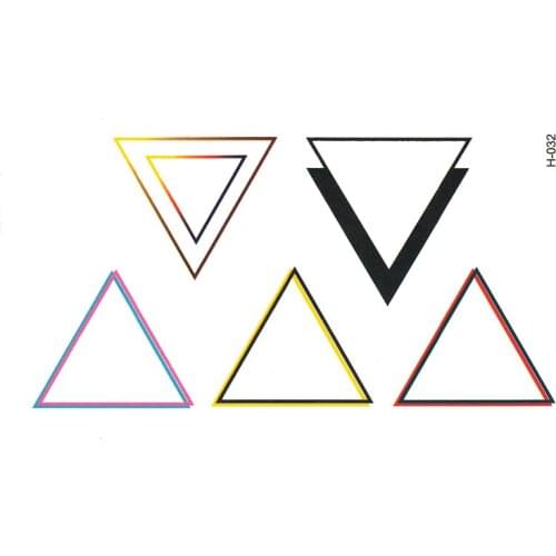 Fashion triangle Temporary Tattoos stickers Flash tattoo Body Art sticker Beauty Pattern tatoo Men