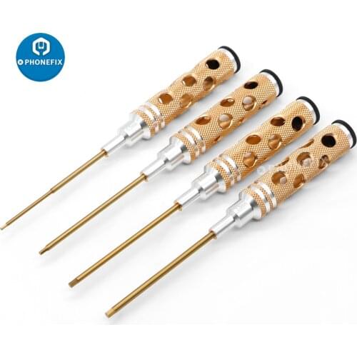 Super Hard Titanium-plated Hexagon Wrench Screwdrivers Tools Kit 1.5/ 2.0/ 2.5/ 3.0mm Hex Screw Driver for RC Model Airplane