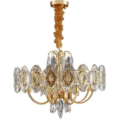 New Modern crystal chandelier gold living lighting AC110V 220v lustre cristal dining fixtures bedroom lamp