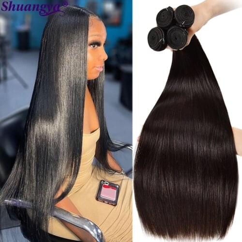 Straight Hair Bundle Bone Straight Human Hair Bundles 30 inch Virgin Hair Bundles Brazilian Weave Human Hair Extensions