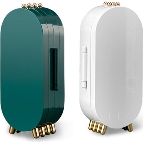 Nordic Luxury Jewelry Display Rack Storage Case Hanging Necklace Earrings Box 4 Doors Foldable Screen Mirror Organizer