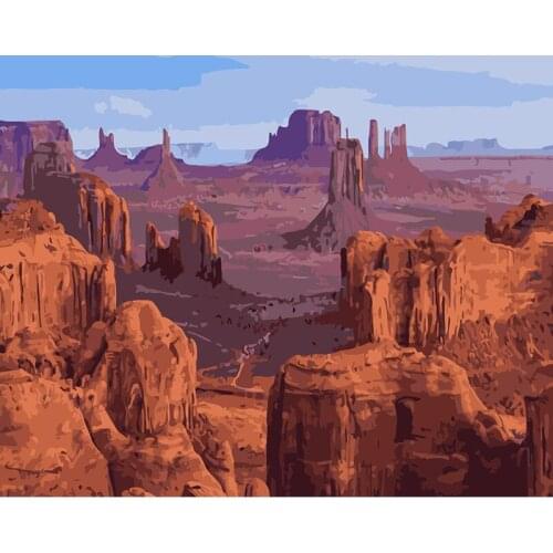 ROYALDREAM Stone forest Abstract Painting Diy Digital Painting By Numbers Modern Wall Art Picture For Home Wall Artwork