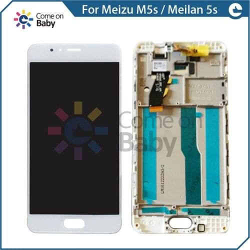 With frame New arrival for Meizu M5S Meilan 5S LCD Display + Touch Screen High Quality Digitizer Assembly Replacement Phone